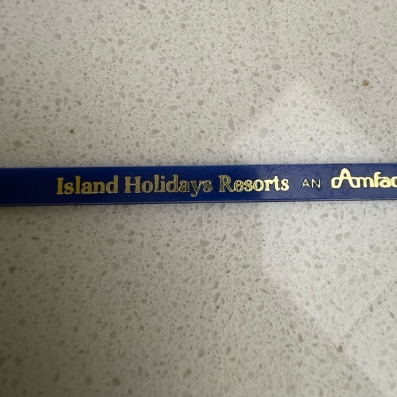 Set of 2 Vintage Swizzle Sticks Royal Lahaina Maui Hawaii Navy Blue Conch Shell - Picture 3 of 7